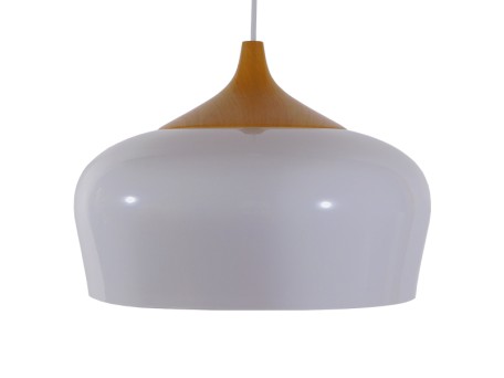 GLOBOSTAR® VILI 01260 Μοντέρνο Κρεμαστό Φωτιστικό Οροφής με Ντουί 1 x E27 AC 220-240V IP20 - Λευκό & Μπεζ - Μ35 x Π35 x Υ27cm