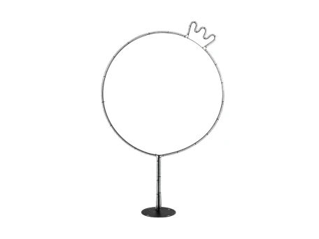 GLOBOSTAR® XMAS-CROWN-BIG Χριστουγεννιάτικο Διακοσμητικό Φωτιστικό LED 27.3W 1092lm 360° AC 220-240V Αδιάβροχο IP65 Θερμό Λευκό 2700K  - Μαύρο & Διάφανο - Μ88 x Π25 x Υ136cm - 2 Χρόνια Εγγύηση