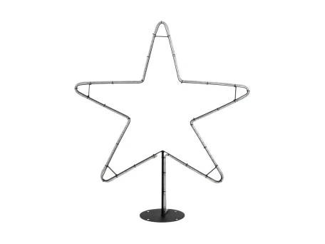 GLOBOSTAR® XMAS-STAR-SMALL Χριστουγεννιάτικο Διακοσμητικό Φωτιστικό LED 15,6W 624lm 360° AC 220-240V Αδιάβροχο IP65 Θερμό Λευκό 2700K   - Μαύρο & Διάφανο - M97 x Π25 x Υ107cm - 2 Χρόνια Εγγύηση