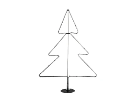 GLOBOSTAR® XMAS-TREE-SMALL Χριστουγεννιάτικο Διακοσμητικό Φωτιστικό LED 19,5W 780lm 360° AC 220-240V Αδιάβροχο IP65 Θερμό Λευκό 2700K - Μαύρο & Διάφανο - M102 x Π25 x Υ142cm - 2 Χρόνια Εγγύηση