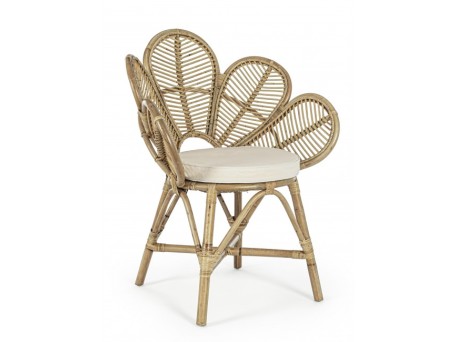 Πολυθρόνα Εξωτερικού Χώρου Flores Ρατάν Μπεζ 77x62x93εκ. - Μπεζ