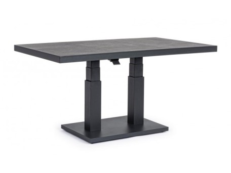 Τραπεζαρία Εξωτερικού Χώρου Truman Μεταλλική Γκρι 140x85x79/42εκ - Γκρι