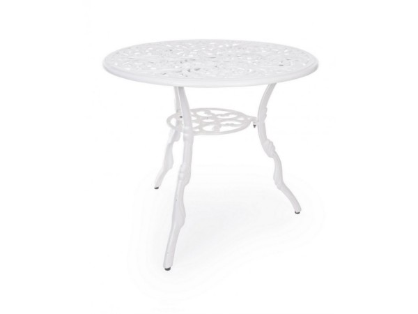 Τραπέζι Victoria Εξωτερικού Χώρου Αλουμινίου Λευκό Ø80x67εκ. - Λευκό Τραπέζι Victoria Εξωτερικού Χώρου Αλουμινίου Λευκό Ø80x67εκ. - Λευκό