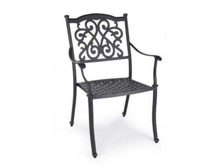 Καρέκλα Ivrea  Εξωτερικού Χώρου Μεταλλική  Μαύρη 65x60x92εκ. - Μαύρο