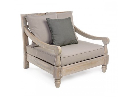 Πολυθρόνα Bali Γκρι 90x90x81 εκ. - Γκρι