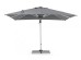 Ομπρέλα Κήπου  Ines Γωνιακή Σκούρα Γκρι Περιστρεφόμενη 360° 300x300x251εκ. - Γκρι