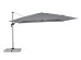 Ομπρέλα Κήπου Ines Γωνιακή  Σκούρα Γκρι Περιστρεφόμενη 360° 400x400x278εκ. - Γκρι