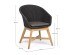 Καρέκλα Coachella Σκούρο Γκρι-Καφέ 64x85x85εκ. - Γκρι