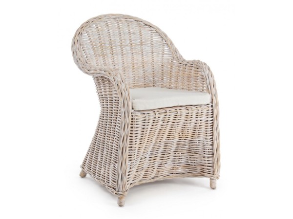 Πολυθρόνα Martin Εξωτερικού Χώρου Λευκή Rattan 60x67x89εκ. - Μπεζ Πολυθρόνα Martin Εξωτερικού Χώρου Λευκή Rattan 60x67x89εκ. - Μπεζ