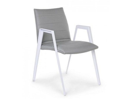 Καρέκλα Με Μπράτσα Axor Μεταλλική Γκρι 57x65x84εκ. - Γκρι