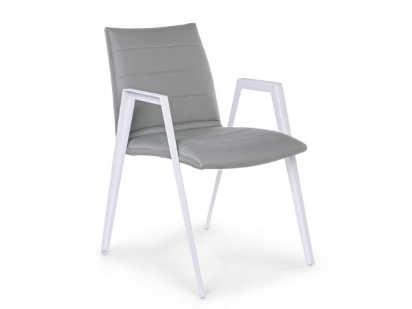 Καρέκλα Με Μπράτσα Axor Μεταλλική Γκρι 57x65x84εκ. - Γκρι