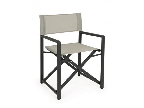Καρέκλα Taylor Με Μπράτσα Σκούρα Γκρι/Κρεμ 48x56x86 εκ. - Γκρι