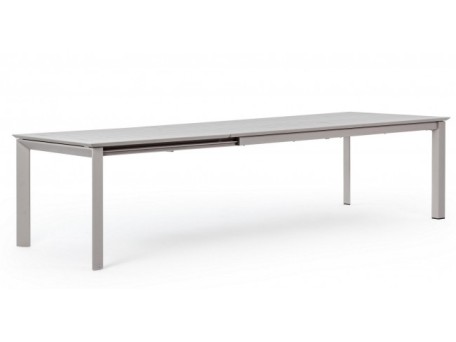 Επεκτεινόμενο Τραπέζι Konnor Αλουμινίου  Μπεζ-Γκρι 200/300x110x76εκ. - Γκρι