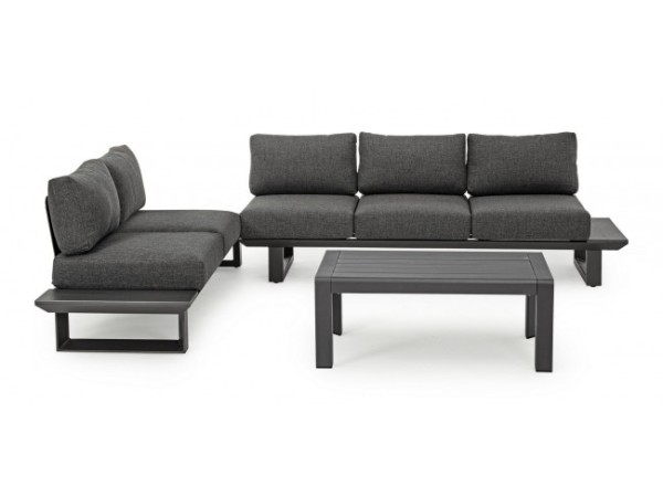 Σετ Σαλόνι Κήπου Γωνιακό Konnor CX23 Μαύρο-Σκούρο Γκρι (Σετ 3) - Γκρι Σετ Σαλόνι Κήπου Γωνιακό Konnor CX23 Μαύρο-Σκούρο Γκρι (Σετ 3) - Γκρι