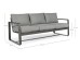 Καναπές  Τριθέσιος Merrigan Εξωτερικού Χώρου Ανθρακί 194x78x73εκ. - Γκρι