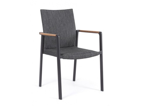 Καρέκλα Εξωτερικού Χώρου Jalisco Μεταλλική Γκρι 59x60.5x89εκ. - Γκρι