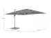 Ομπρέλα Κήπου Ines Γωνιακή  Σκούρα Γκρι Περιστρεφόμενη 360° 400x400x278εκ. - Γκρι