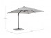Ομπρέλα Κήπου Ines Γωνιακή Γκρι Περιστρεφόμενη 360° Με Led Φως 300x300x265εκ. - Γκρι