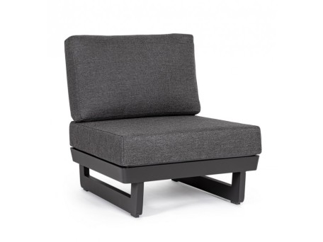 Πολυθρόνα Εξωτερικού Χώρου Infinity Μεταλλική Γκρι 70x87x80εκ.  - Γκρι