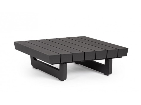 Τραπέζι Μέσης Infinity Μεταλλικό Ανθρακί 73,5x73,5x24 εκ. - Μαύρο