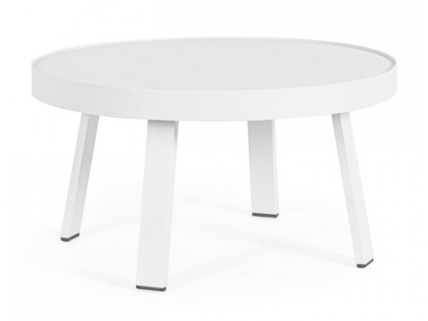 Τραπέζι Μέσης Spyro Στρογγυλό Λευκό 71x71x38 εκ. - Λευκό
