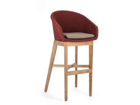 Σκαμπό Μπαρ Coachella Κόκκινο 56x57x110 εκ. - Κόκκινο