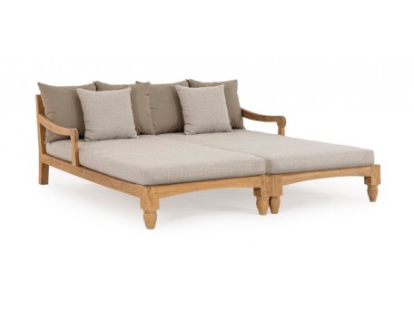 Ξαπλώστρες Bali Μασίφ Ξύλο Γκρι Σετ 2 Τεμάχια 206x87x79 εκ. - Γκρι