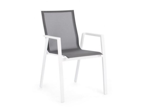 Καρέκλα Krion Λευκή 56x61,5x88 εκ. - Γκρι