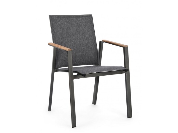 Καρέκλα Cameron Μεταλλική Ανθρακί 59x61x88 εκ. - Γκρι