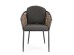 Καρέκλα Maribela Μαύρη/Καφέ 63x63x79,5 εκ. - Μπεζ