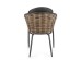 Καρέκλα Maribela Μαύρη/Καφέ 63x63x79,5 εκ. - Μπεζ