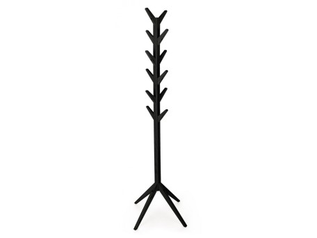 Καλόγερος Daiki Ξύλινος Μαύρος 60x60x169εκ. - Μαύρο