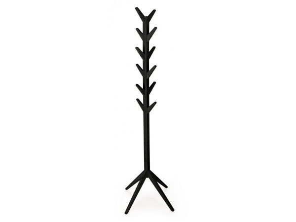 Καλόγερος Daiki Ξύλινος Μαύρος 60x60x169εκ. - Μαύρο