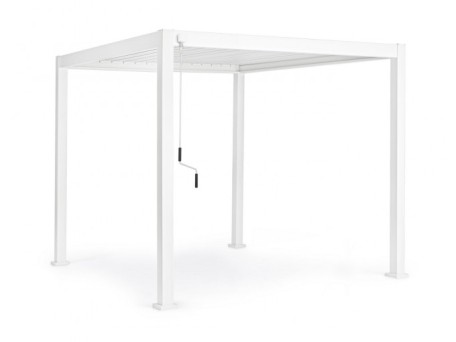 Κιόσκι Ocean Μεταλλικό Λευκό 300x300x250 εκ. - Λευκό