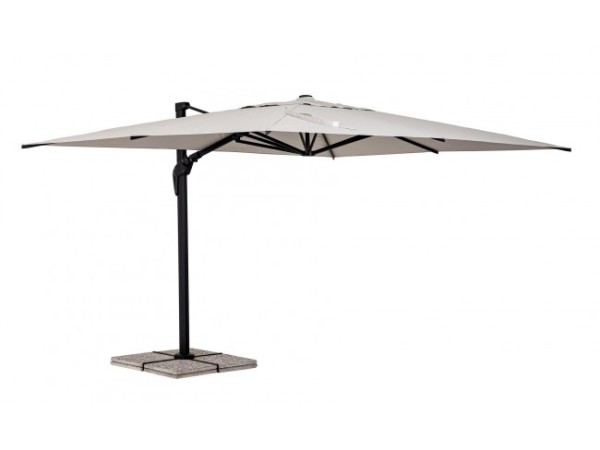 Γωνιακή Ομπρέλα Κήπου Aries Περιστρεφόμενη 360° Μπεζ 400x300x273εκ. - Μπεζ