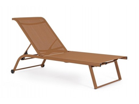 Ξαπλώστρα Taylor Πορτοκαλί Μεταλλική 70x182x91,5 εκ. - Πορτοκαλί