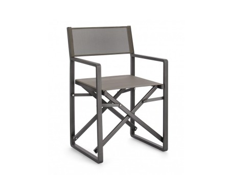 Καρέκλα Σκηνοθέτη Konnor Μεταλλική Γκρι 55x50,5x84,5εκ. - Γκρι