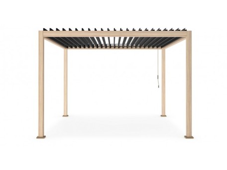 Κιόσκι Ocean Μεταλλικό Μαύρο/Καφέ 360x360x250 εκ. - Μαύρο