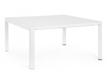 Τραπέζι Τραπεζαρίας Επεκτεινόμενο Εξωτερικού Χώρου Kiplin Αλουμινίου Λευκό 149/97*149*77εκ. - Λευκό
