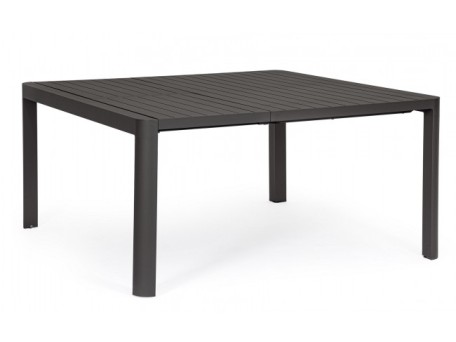 Τραπέζι Τραπεζαρίας Επεκτεινόμενο Εξωτερικού Χώρου Kiplin Αλουμινίου Ανθρακί 149/97*149*77εκ. - Γκρι