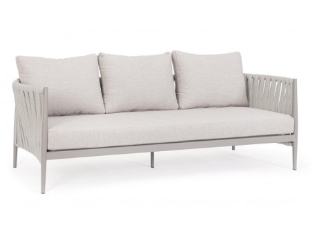 Καναπές Τριθέσιος Εξωτερικού Χώρου Jacinta Ύφασμα Γκρι 231x83x87εκ. - Γκρι