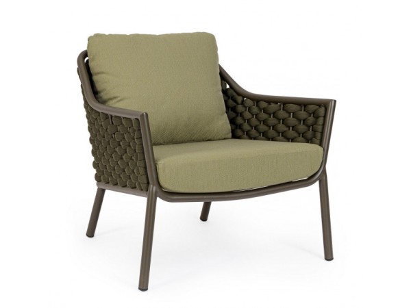 Πολυθρόνα  Εξωτερικού Χώρου Everly Αλουμινίου Πράσινη 80*80*80εκ. - Πράσινο