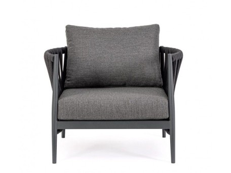 Πολυθρόνα Εξωτερικού Χώρου Jacinta  Ανθρακί 97x83x87εκ. - Γκρι