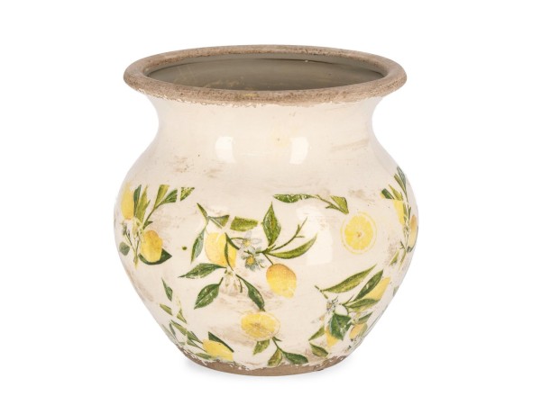 Βάζο Sorrento Κεραμικό Κίτρινο/Μπεζ 19x19x18,5εκ. - Μπεζ