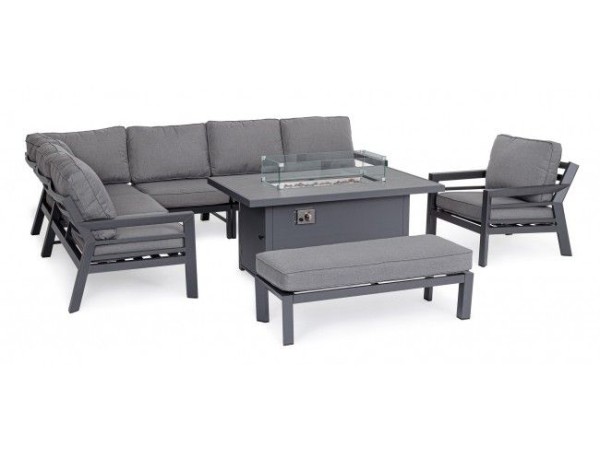 Σετ Σαλόνι Εξωτερικού Χώρου Hendrix Με Τζάκι Ανθρακί 151x85x88εκ. - Γκρι Σετ Σαλόνι Εξωτερικού Χώρου Hendrix Με Τζάκι Ανθρακί 151x85x88εκ. - Γκρι