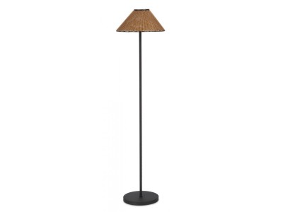 Φωτιστικό Δαπέδου Kalyan Led Μεταλλικό Μαύρο/Καφέ 40x40x160εκ. - Μαύρο