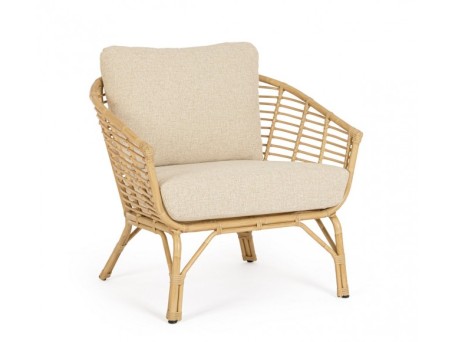 Πολυθρόνα Εξωτερικού Χώρου Mabel Αλουμινίου Μπεζ  81*79*77εκ. - Μπεζ