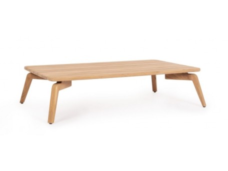 Τραπέζι Μέσης Εξωτερικού Χώρου Tamires Μασίφ Ξύλο 120*70*30εκ. - Καφέ