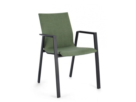 Καρέκλα Εξωτερικού Χώρου Odeon Μεταλλική Πράσινη 55,5x60x83εκ. (>10) - Πράσινο