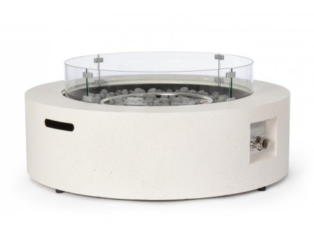 Εστία Φωτιάς Wolke Γκαζιού Μεταλλική Μπεζ 104*104*30εκ. - Μπεζ